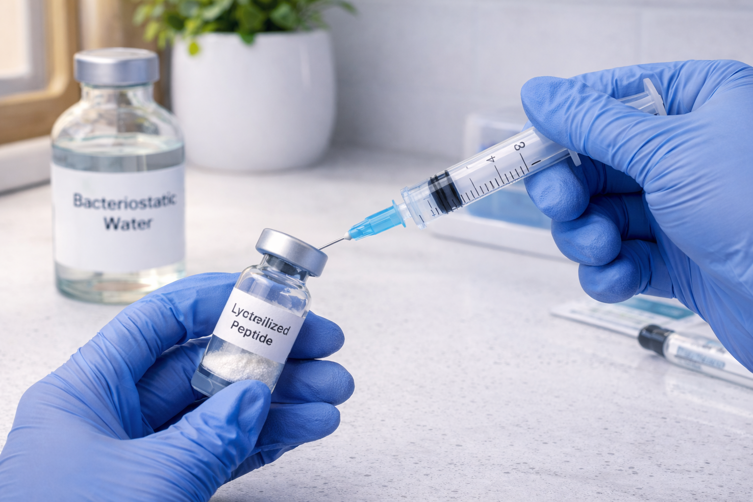 Peptide vial and lab tools