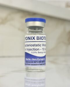 Bacteriostatic water 10 mL vial with blue cap