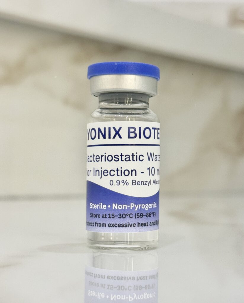 Bacteriostatic water 10 mL vial with blue cap