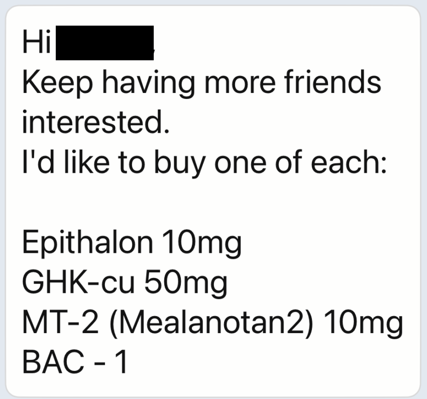 Anonymized customer screenshot: Keep having more friends interested.